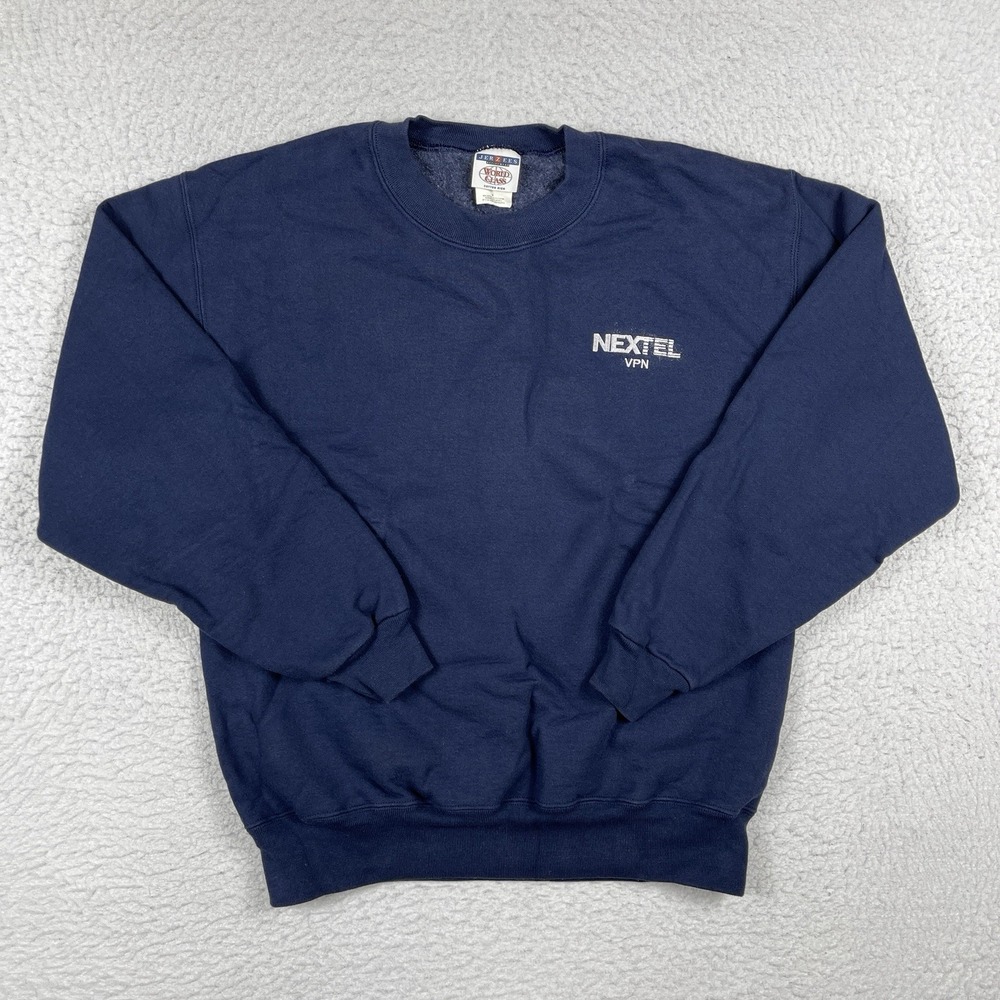 Nextel Sweatshirt Mens Medium VPN Pullover Vintage Communications Phone Workwear